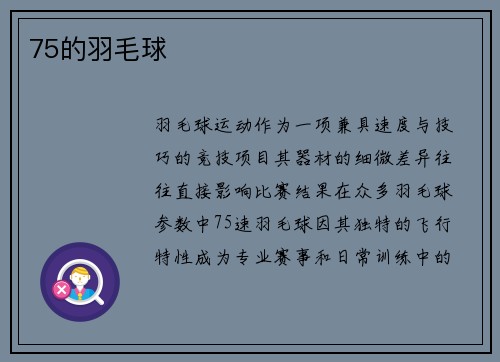 75的羽毛球
